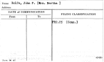 Rolfe, John F. (Mrs. Bertha)