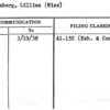 Rosenberg, Lillian (Miss)