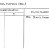 Rosenhein, Florence (Mrs.)