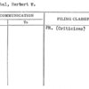 Rosenthal, Herbert W.