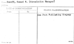 Rosoff, Samuel N. (Circulation Manager)