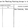 Routine for Handling Visiting Groups to the Site