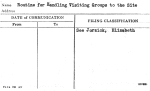 Routine for Handling Visiting Groups to the Site