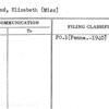 Rowland, Elizabeth (Miss)