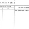 Rudulph, Sallie F. (Mrs.)