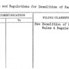 Rules and Regulations for Demolition of Participants' Projects
