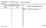 Rules & Regulations - Fire Control