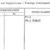 Rules and Regulations - Foreign Government