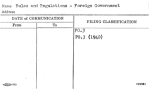 Rules and Regulations - Foreign Government