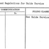 Rules and Regulations for Guide Service