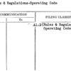 Rules & Regulations-Operating Code