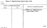 Rules & Regulations-Operating Code