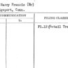 Ryan, Harry Francis (Mr)