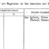 Sale of Art Magazines in the American Art Today Bldg.