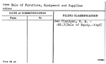 Sale of Furniture, Equipment and Supplies