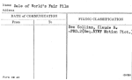 Sale of World's Fair Film