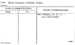 Sales Program--Initial Steps