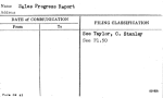 Sales Progress Report