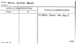 Salle, Cynthia (Miss)