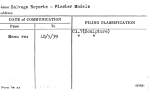Salvage Reports - Plaster Models