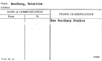 Sandberg, Valentine