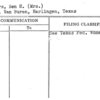 Sanders, Ben H. (Mrs.)
