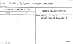 Sanitary Equipment - Budget Transfer