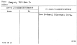 Sawyer, William F.