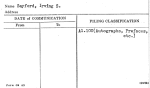 Sayford, Irving S.