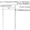 Schedule of Estimated Number of Employees for Office Manager's Dept.