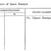 Schedule of Space Charges