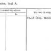 Schrader, Paul F.
