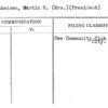 Schrenkeisen, Martin H. (Mrs.) (President)