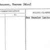 Schwanhausser, Theresa (Miss)