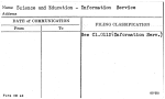 Science and Education - Information Service