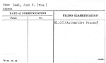 Seal, John F. (Mrs.)