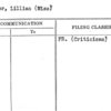 Seckler, Lillian (Miss)