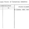 Sectional Orders of Industrial Exhibits