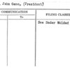 Seder, John Gano, (President)