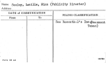 Seeley, Lucille, Miss (Publicity Director)