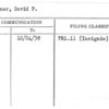Senter, David P.