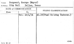 Sergeant, George (Mayor)