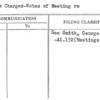 Service Charges-Notes of Meeting re