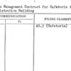 Service Management Contract for Cafeteria in Administration Building