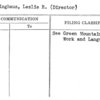 Severinghaus, Leslie R. (Director)
