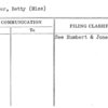 Shaffer, Betty (Miss)