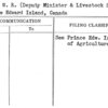 Shaw, W.R. (Deputy Minister & Livestock Sup't)