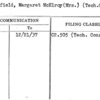 Sheffield, Margaret McElroy (Mrs.) (Tech. Consultant)