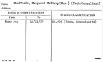 Sheffield, Margaret McElroy (Mrs.) (Tech. Consultant)