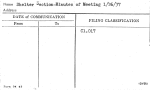 Shelter Section-Minutes of Meeting 1/26/37